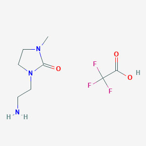 molecular formula C8H14F3N3O3 B2988257 1-(2-Aminoethyl)-3-methylimidazolidin-2-one 2,2,2-trifluoroacetate CAS No. 1609406-71-4