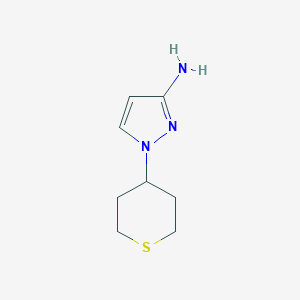 molecular formula C8H13N3S B2988263 1-(thian-4-yl)-1H-pyrazol-3-amine CAS No. 1781538-18-8