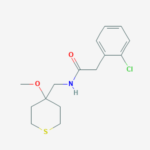 molecular formula C15H20ClNO2S B2988264 2-(2-Chlorophenyl)-N-[(4-methoxythian-4-yl)methyl]acetamide CAS No. 2415565-03-4