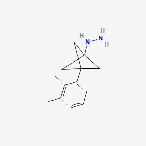molecular formula C13H18N2 B2988266 [3-(2,3-Dimethylphenyl)-1-bicyclo[1.1.1]pentanyl]hydrazine CAS No. 2287316-99-6