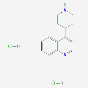 molecular formula C14H18Cl2N2 B2988278 4-(Piperidin-4-yl)quinoline dihydrochloride CAS No. 1864063-43-3