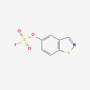 molecular formula C7H4FNO3S2 B2988282 5-Fluorosulfonyloxy-1,2-benzothiazole CAS No. 2411202-25-8