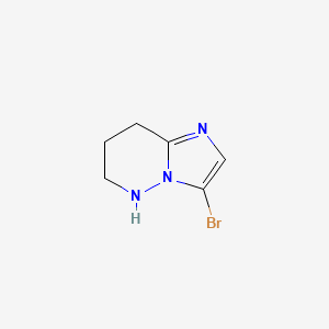 molecular formula C6H8BrN3 B2988283 3-溴-5,6,7,8-四氢咪唑并[1,2-b]哒嗪 CAS No. 2287310-30-7