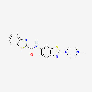 molecular formula C20H19N5OS2 B2988284 N-(2-(4-甲基哌嗪-1-基)苯并[d]噻唑-6-基)苯并[d]噻唑-2-甲酰胺 CAS No. 1210014-49-5