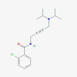 molecular formula C17H23ClN2O B2988300 2-氯-N-(4-(二异丙氨基)丁-2-炔-1-基)苯甲酰胺 CAS No. 1351648-15-1