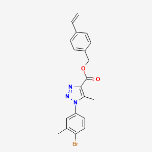molecular formula C20H18BrN3O2 B2988304 4-vinylbenzyl 1-(4-bromo-3-methylphenyl)-5-methyl-1H-1,2,3-triazole-4-carboxylate CAS No. 1223859-44-6