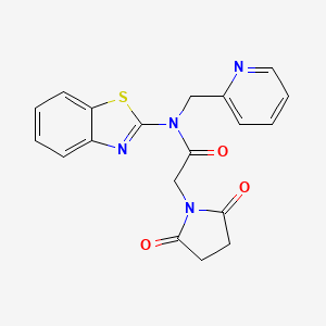 N-(benzo[d]thiazol-2-yl)-2-(2,5-dioxopyrrolidin-1-yl)-N-(pyridin-2-ylmethyl)acetamide
