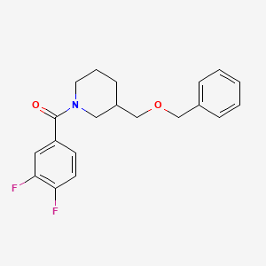 molecular formula C20H21F2NO2 B2988338 (3-((苄氧基)甲基)哌啶-1-基)(3,4-二氟苯基)甲酮 CAS No. 1251680-59-7