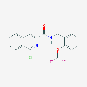 molecular formula C18H13ClF2N2O2 B2988342 1-chloro-N-{[2-(difluoromethoxy)phenyl]methyl}isoquinoline-3-carboxamide CAS No. 1797152-17-0