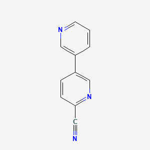 molecular formula C11H7N3 B2988345 5-(Pyridin-3-yl)picolinonitrile CAS No. 1214337-61-7