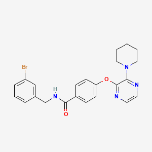 N-(3-bromobenzyl)-4-((3-(piperidin-1-yl)pyrazin-2-yl)oxy)benzamide