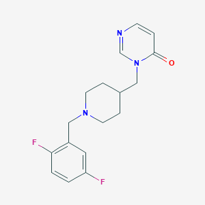 molecular formula C17H19F2N3O B2988353 3-({1-[(2,5-二氟苯基)甲基]哌啶-4-基}甲基)-3,4-二氢嘧啶-4-酮 CAS No. 2177025-99-7