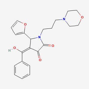 molecular formula C22H24N2O5 B2988354 4-苯甲酰基-5-(呋喃-2-基)-3-羟基-1-(3-吗啉丙基)-1H-吡咯-2(5H)-酮 CAS No. 381704-05-8