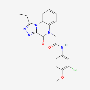 N-(3-chloro-4-methoxyphenyl)-2-(1-ethyl-4-oxo[1,2,4]triazolo[4,3-a]quinoxalin-5(4H)-yl)acetamide