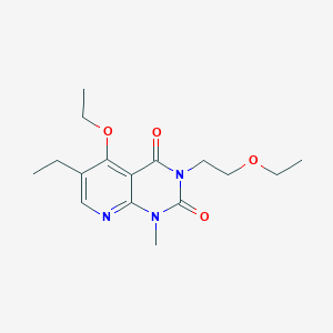 molecular formula C16H23N3O4 B2988362 5-乙氧基-3-(2-乙氧基乙基)-6-乙基-1-甲基吡啶并[2,3-d]嘧啶-2,4(1H,3H)-二酮 CAS No. 921469-11-6