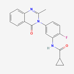 N-(2-fluoro-5-(2-methyl-4-oxoquinazolin-3(4H)-yl)phenyl)cyclopropanecarboxamide