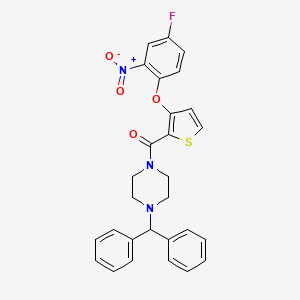 (4-Benzhydrylpiperazino)[3-(4-fluoro-2-nitrophenoxy)-2-thienyl]methanone