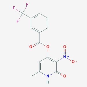 (6-methyl-3-nitro-2-oxo-1H-pyridin-4-yl) 3-(trifluoromethyl)benzoate