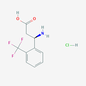 (3R)-3-Amino-3-[2-(trifluoromethyl)phenyl]propanoic acid;hydrochloride