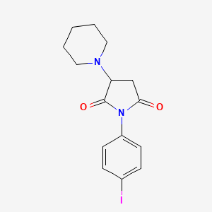 molecular formula C15H17IN2O2 B2988383 1-(4-碘苯基)-3-(哌啶-1-基)吡咯烷-2,5-二酮 CAS No. 306732-12-7