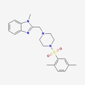 2-((4-((2,5-dimethylphenyl)sulfonyl)piperazin-1-yl)methyl)-1-methyl-1H-benzo[d]imidazole