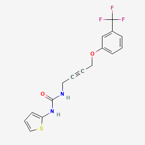 1-(Thiophen-2-yl)-3-(4-(3-(trifluoromethyl)phenoxy)but-2-yn-1-yl)urea