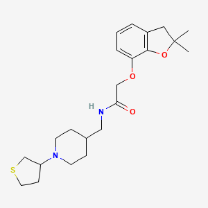 2-((2,2-dimethyl-2,3-dihydrobenzofuran-7-yl)oxy)-N-((1-(tetrahydrothiophen-3-yl)piperidin-4-yl)methyl)acetamide