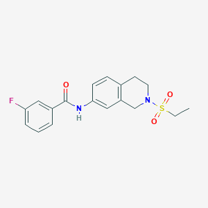 N-(2-(ethylsulfonyl)-1,2,3,4-tetrahydroisoquinolin-7-yl)-3-fluorobenzamide