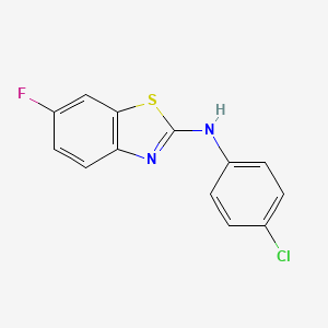 molecular formula C13H8ClFN2S B2988435 N-(4-chlorophenyl)-6-fluoro-1,3-benzothiazol-2-amine CAS No. 131213-17-7