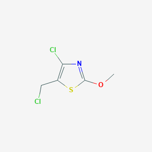 molecular formula C5H5Cl2NOS B2988442 4-氯-5-(氯甲基)-2-甲氧基-1,3-噻唑 CAS No. 1849262-19-6