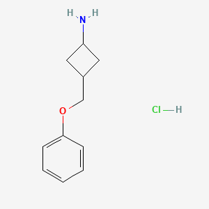 molecular formula C11H16ClNO B2988444 3-(Phenoxymethyl)cyclobutan-1-amine;hydrochloride CAS No. 2305254-91-3