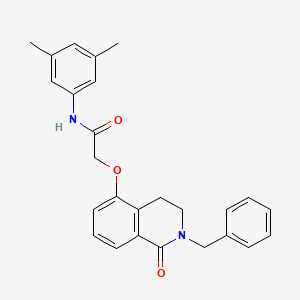 molecular formula C26H26N2O3 B2988460 2-((2-benzyl-1-oxo-1,2,3,4-tetrahydroisoquinolin-5-yl)oxy)-N-(3,5-dimethylphenyl)acetamide CAS No. 850905-65-6