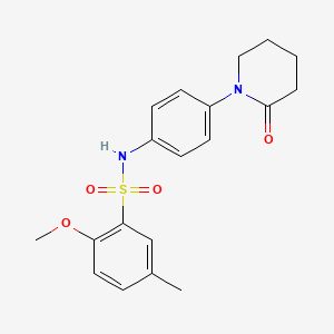 2-methoxy-5-methyl-N-(4-(2-oxopiperidin-1-yl)phenyl)benzenesulfonamide