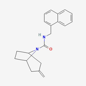 molecular formula C20H22N2O B2988471 3-Methylidene-N-(naphthalen-1-ylmethyl)-8-azabicyclo[3.2.1]octane-8-carboxamide CAS No. 2309342-90-1