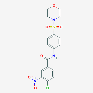 molecular formula C17H16ClN3O6S B298848 4-chloro-3-nitro-N-[4-(4-morpholinylsulfonyl)phenyl]benzamide 
