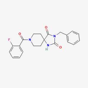 3-Benzyl-8-(2-fluorobenzoyl)-1,3,8-triazaspiro[4.5]decane-2,4-dione