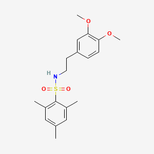 molecular formula C19H25NO4S B2988516 N-(3,4-dimethoxyphenethyl)-2,4,6-trimethylbenzenesulfonamide CAS No. 160422-44-6