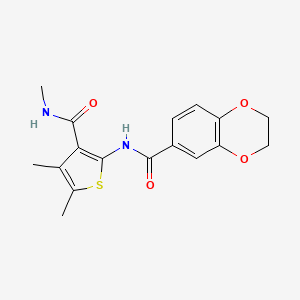 N-(4,5-dimethyl-3-(methylcarbamoyl)thiophen-2-yl)-2,3-dihydrobenzo[b][1,4]dioxine-6-carboxamide