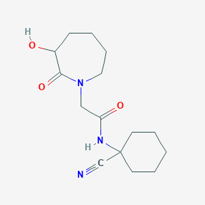 molecular formula C15H23N3O3 B2988520 N-(1-Cyanocyclohexyl)-2-(3-hydroxy-2-oxoazepan-1-yl)acetamide CAS No. 2224041-73-8