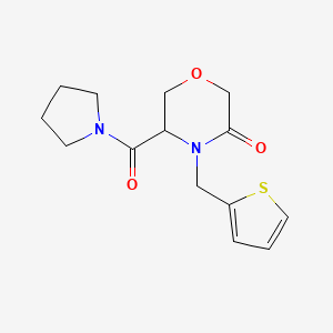 5-(Pyrrolidine-1-carbonyl)-4-(thiophen-2-ylmethyl)morpholin-3-one