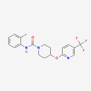 molecular formula C19H20F3N3O2 B2988523 N-(o-tolyl)-4-((5-(trifluoromethyl)pyridin-2-yl)oxy)piperidine-1-carboxamide CAS No. 1421505-58-9