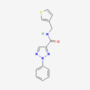 molecular formula C14H12N4OS B2988540 2-苯基-N-(噻吩-3-基甲基)-2H-1,2,3-三唑-4-甲酰胺 CAS No. 1251682-80-0