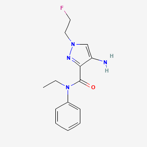 molecular formula C14H17FN4O B2988547 4-Amino-N-ethyl-1-(2-fluoroethyl)-n-phenyl-1H-pyrazole-3-carboxamide CAS No. 2101198-92-7