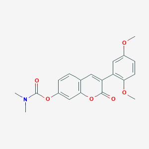 molecular formula C20H19NO6 B2988554 3-(2,5-dimethoxyphenyl)-2-oxo-2H-chromen-7-yl dimethylcarbamate CAS No. 864753-90-2