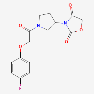 3-(1-(2-(4-Fluorophenoxy)acetyl)pyrrolidin-3-yl)oxazolidine-2,4-dione