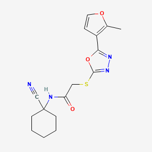 N-(1-cyanocyclohexyl)-2-[[5-(2-methylfuran-3-yl)-1,3,4-oxadiazol-2-yl]sulfanyl]acetamide
