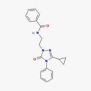 N-(2-(3-cyclopropyl-5-oxo-4-phenyl-4,5-dihydro-1H-1,2,4-triazol-1-yl)ethyl)benzamide