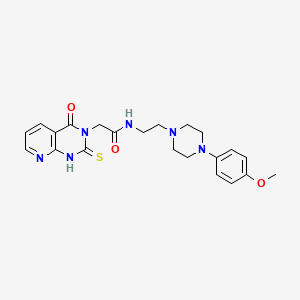 N-(2-(4-(4-methoxyphenyl)piperazin-1-yl)ethyl)-2-(4-oxo-2-thioxo-1,2-dihydropyrido[2,3-d]pyrimidin-3(4H)-yl)acetamide