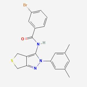 3-bromo-N-(2-(3,5-dimethylphenyl)-4,6-dihydro-2H-thieno[3,4-c]pyrazol-3-yl)benzamide