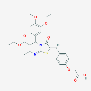 (4-{(Z)-[6-(ethoxycarbonyl)-5-(3-ethoxy-4-methoxyphenyl)-7-methyl-3-oxo-5H-[1,3]thiazolo[3,2-a]pyrimidin-2(3H)-ylidene]methyl}phenoxy)acetic acid